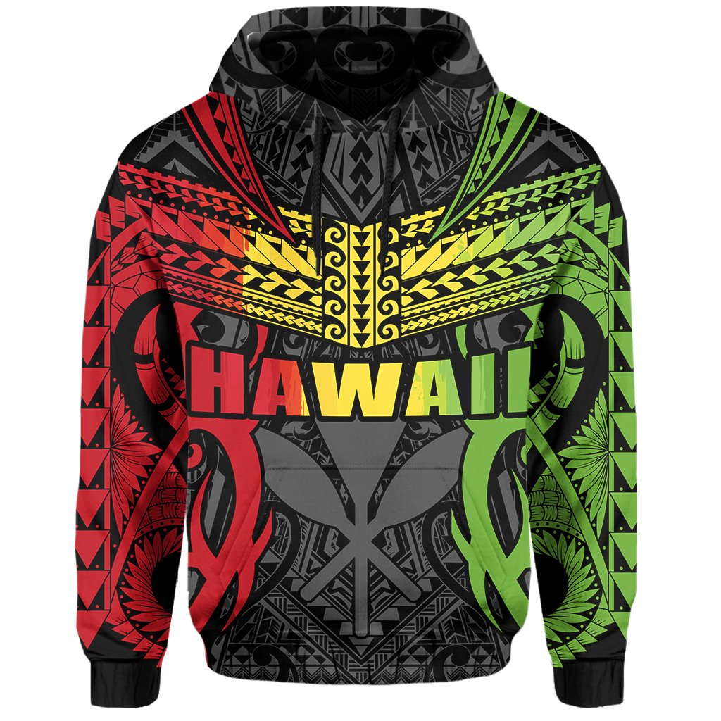 Hawaii Polynesian Tribal Kanaka Maoli Hoodie Reggae Mark Style - Polynesian Pride