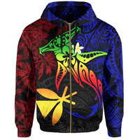 Hawaii Hoodie MANO KIHIKIHI Kanaka Allover Zip Hoodie - Polynesian Pride