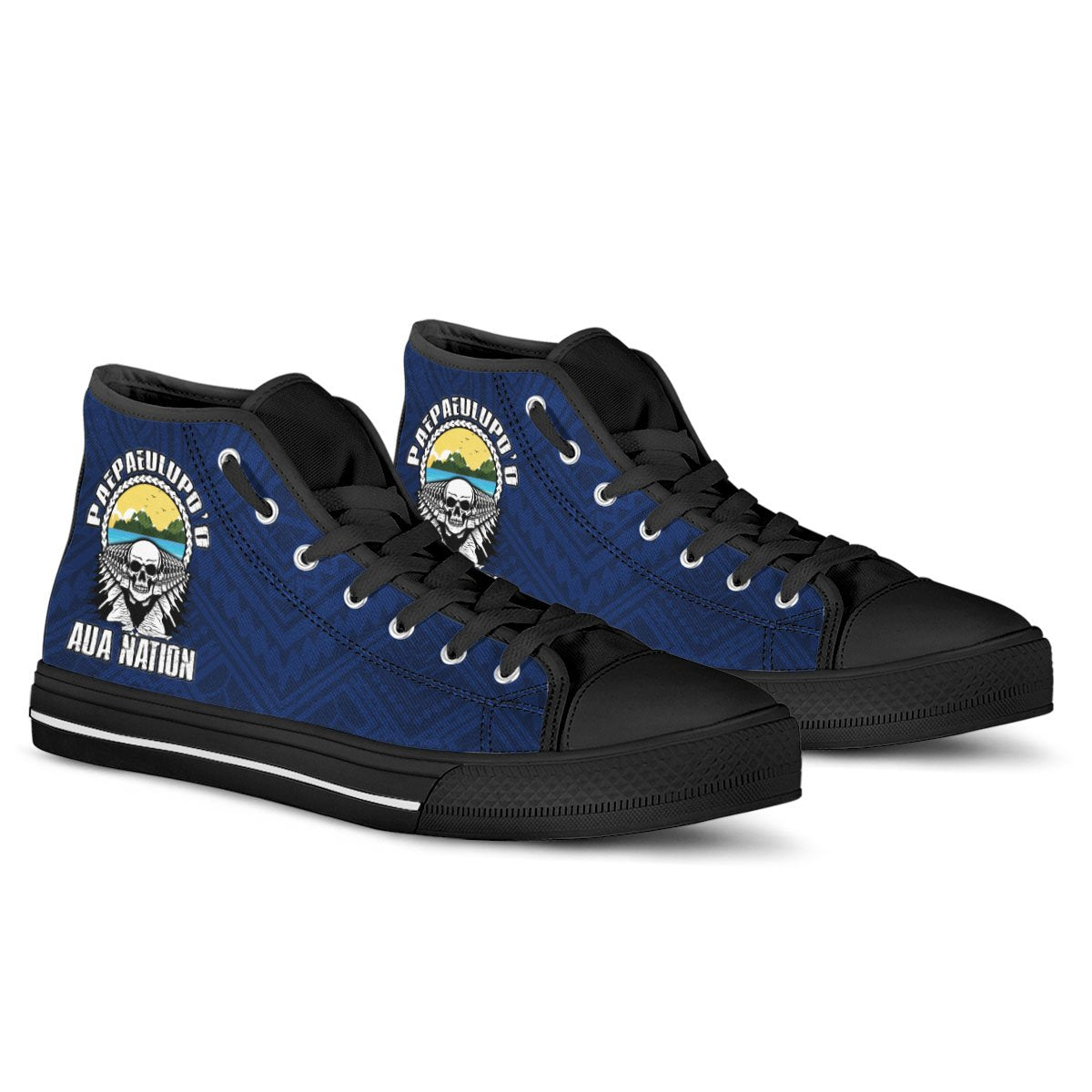 American Samoa High Top Shoes - Paepaeulupo'o Aua (Ver 2) - Polynesian Pride