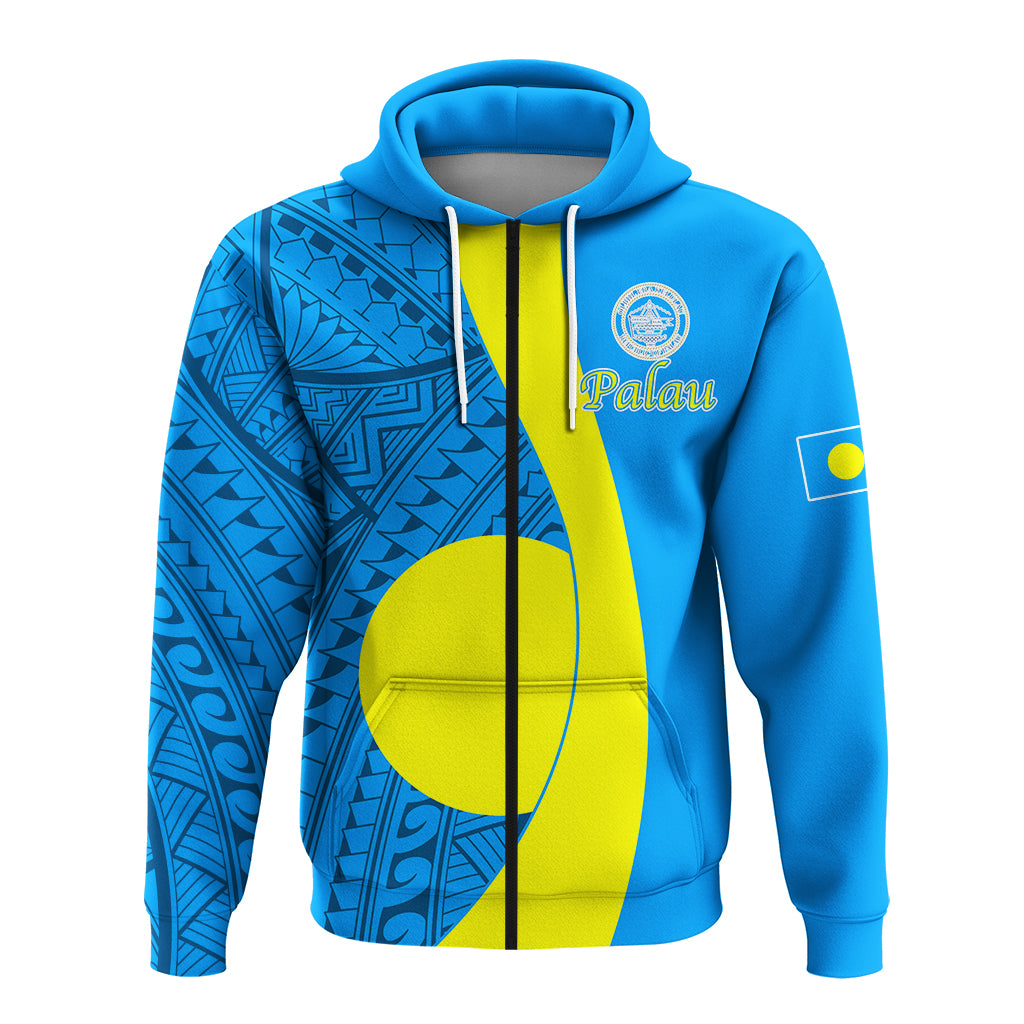 Palau Zip up Hoodie Tribal Pattern LT12 - Polynesian Pride