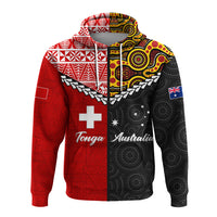 Tonga Combine Australia Aboriginal Heritage Zip Hoodie LT12 - Polynesian Pride