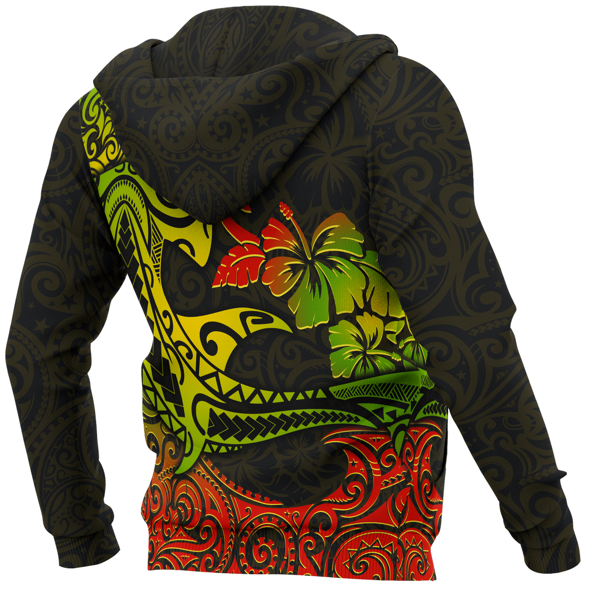 Hawaii Zip up Hoodie Polynesian Hammerhead Shark - Polynesian Pride