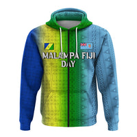 Custom Vanuatu Malampa Fiji Day Zip up Hoodie Flag Version LT12 - Polynesian Pride