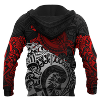 Polynesian Hawaii Hoodie (Zip up) Polynesian Turtle (Red) - Polynesian Pride