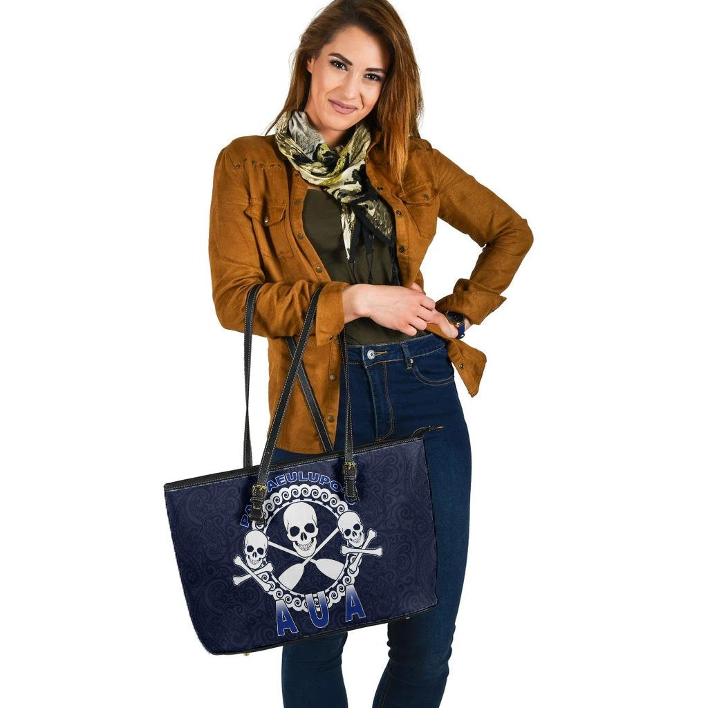 American Samoa Leather Tote - Paepaeulupo'o Aua - Polynesian Pride