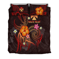 Wallis and Futuna Polynesian Personalised Bedding Set - Legend of Wallis and Futuna (Red) - Polynesian Pride