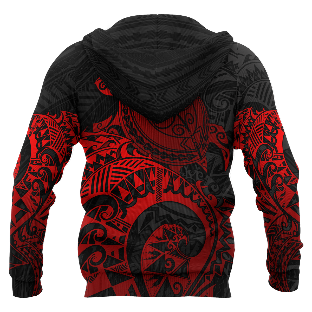American Samoa Hoodie Polynesian Turtle (Full Red) - Polynesian Pride