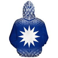 Nauru Polynesian Custom Hoodie Blue Fog - Polynesian Pride