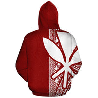 Polynesian Hawaii (Kanaka Maoli) Custom Hoodie Red Line - Polynesian Pride