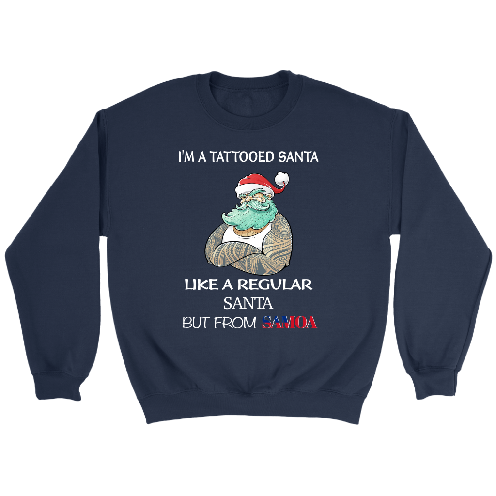 Samoa T Shirt Im A Tattooed Santa - Polynesian Pride