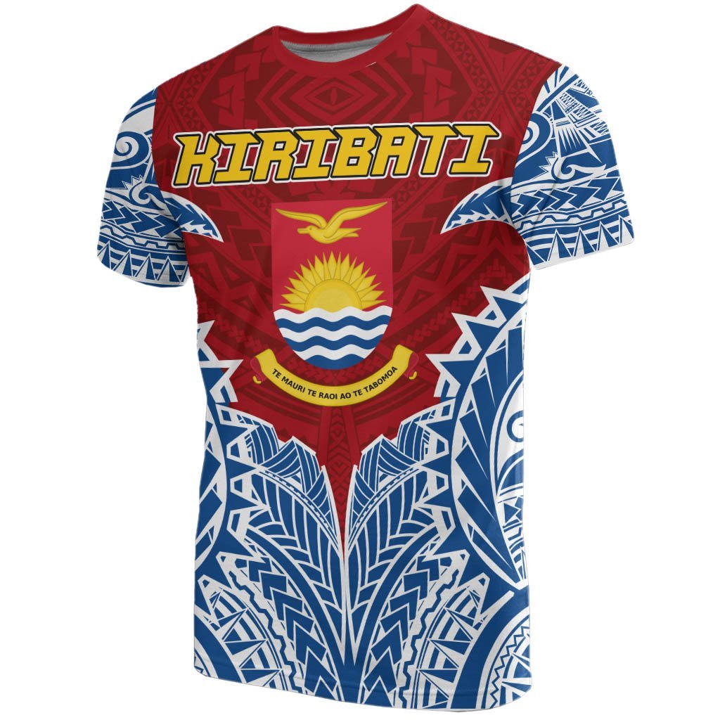 Kiribati Premium T Shirt Kiribati Coat Of Arms Polynesian Tattoo Unisex Red - Polynesian Pride