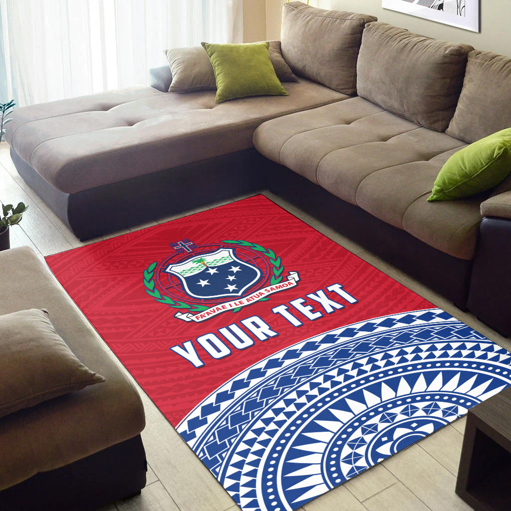 (Custom Personalised) Tuamasaga Samoa Area Rug Polynesian Pattern LT13 - Polynesian Pride