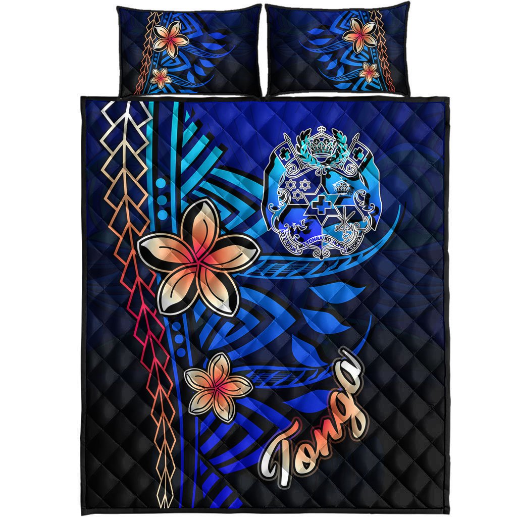Tonga Quilt Bed Set - Vintage Tribal Mountain - Polynesian Pride