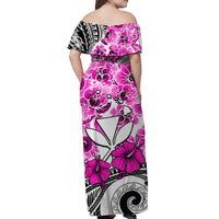 Hawaii Matching Dress and Hawaiian Shirt Polynesian and Pink Hibiscus LT13 - Polynesian Pride