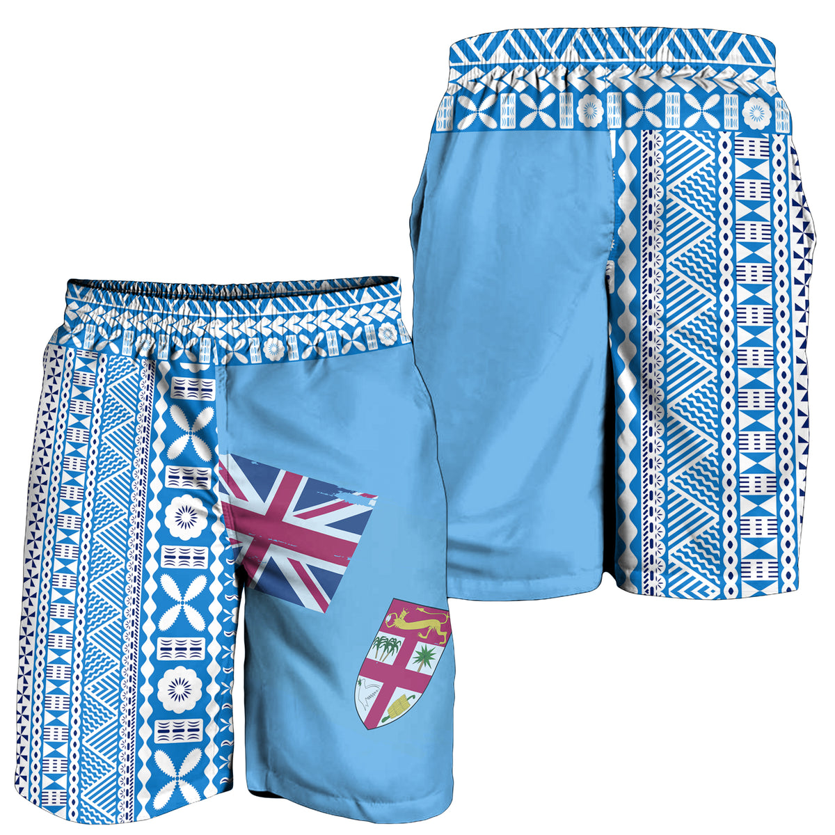 Fiji Dreamy Men Short Tapa Pattern LT13 - Polynesian Pride