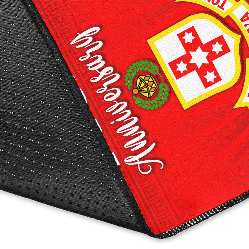 Kolisi Tonga College Atele Area Rug 140 Years Anniversary Tongan Ngatu Ver.02 LT13 - Polynesian Pride