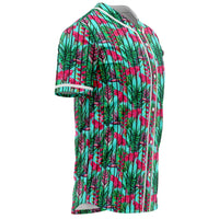 Tropical Strelitzia Blue Baseball Jersey - Polynesian Pride