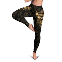 Chuuk Micronesia Women's Leggings - Gold Pineapple - Polynesian Pride