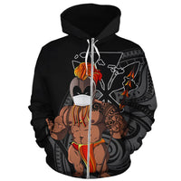 Hawaii Stay At Home Warrior Hoodie (Zipper) - Polynesian Pride