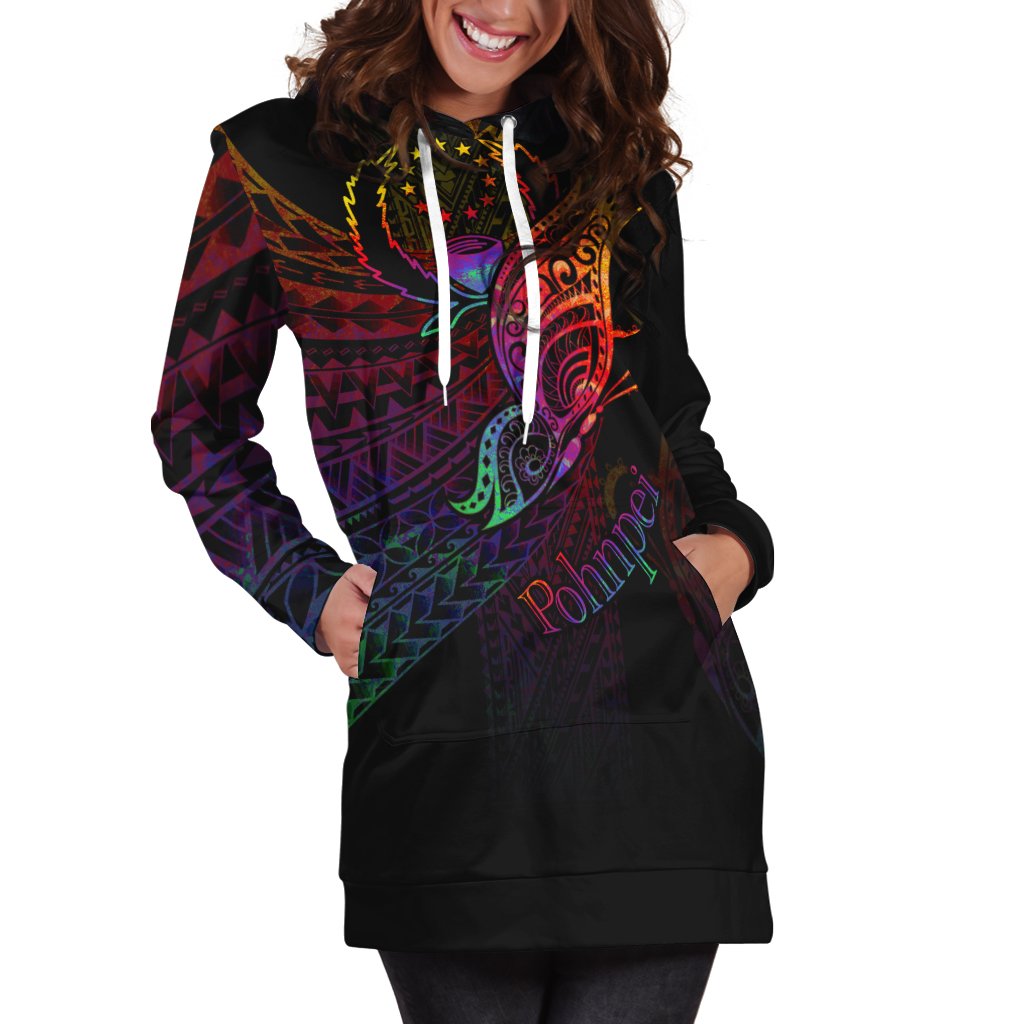 Pohnpei Hoodie Dress - Butterfly Polynesian Style - Polynesian Pride