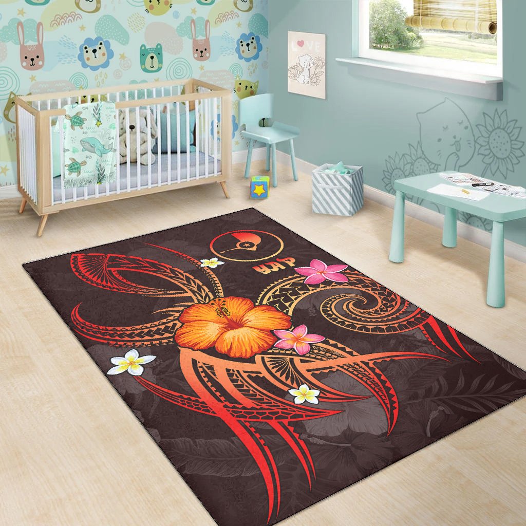 YAP Polynesian Area Rug - Legend of YAP (Red) - Polynesian Pride