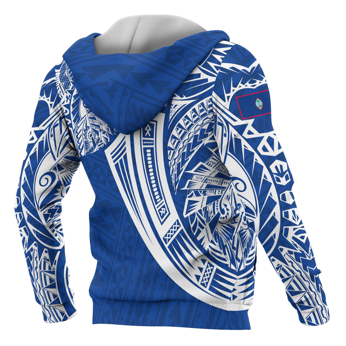 Guam Polynesian Zip up Hoodie Tribal Tattoo - Polynesian Pride