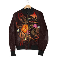 Papua New Guinea Polynesian Personalised Men's Bomber Jacket - Legend of Papua New Guinea (Red) - Polynesian Pride