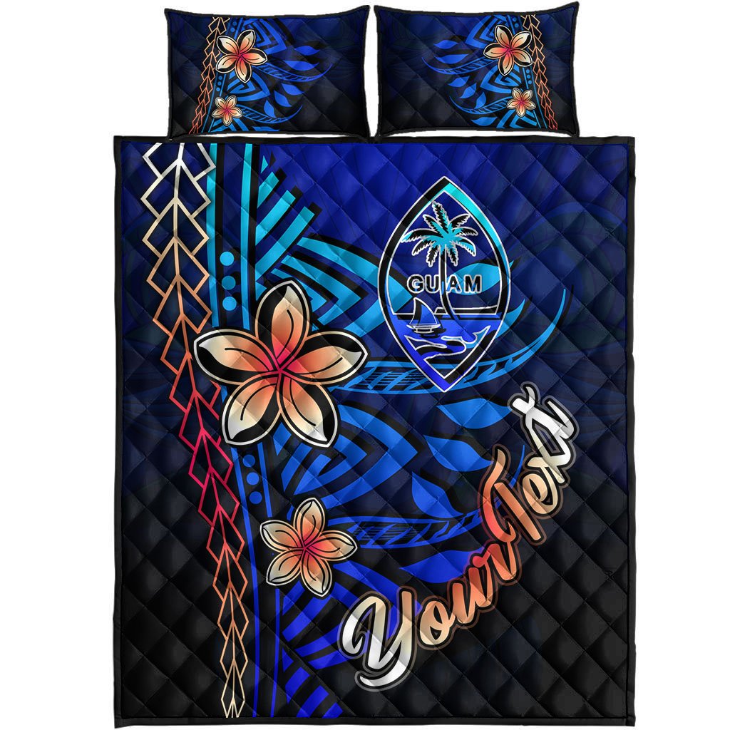 Guam Custom Personalised Quilt Bed Set - Vintage Tribal Mountain - Polynesian Pride
