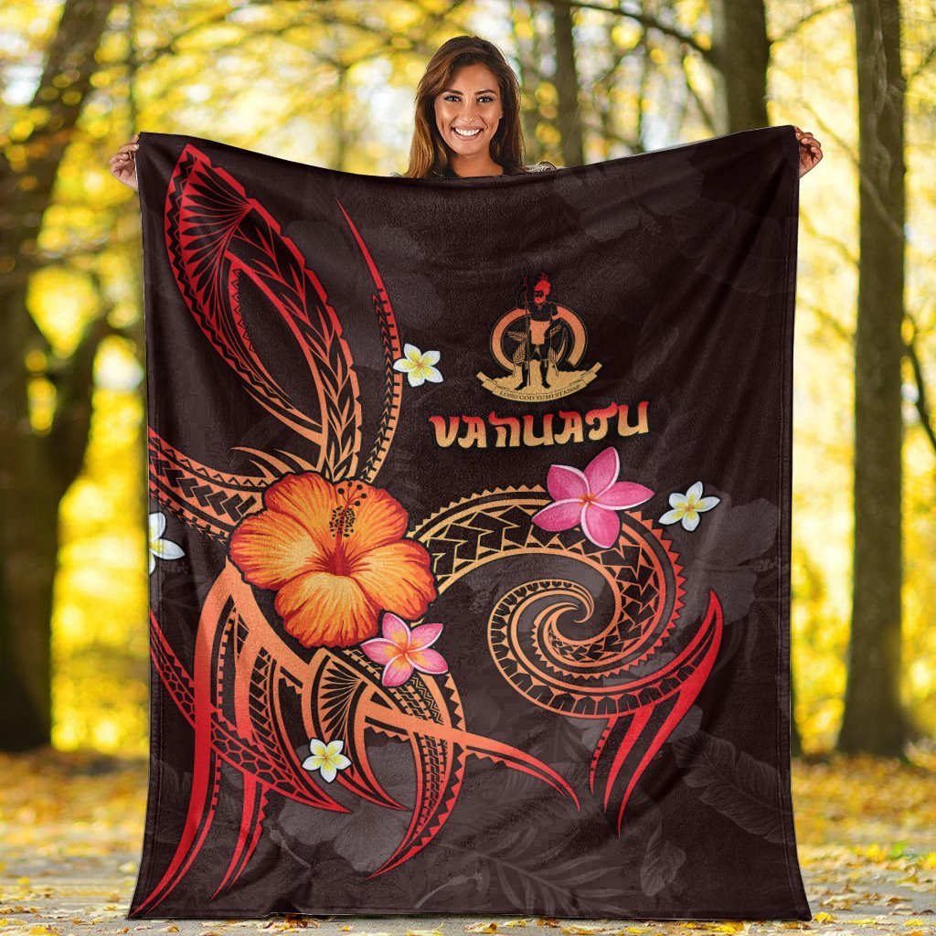 Vanuatu Polynesian Premium Blanket - Legend of Vanuatu (Red) - Polynesian Pride