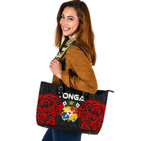 Tonga Polynesian Leather Tote Bag - Tongan Spirit - Polynesian Pride