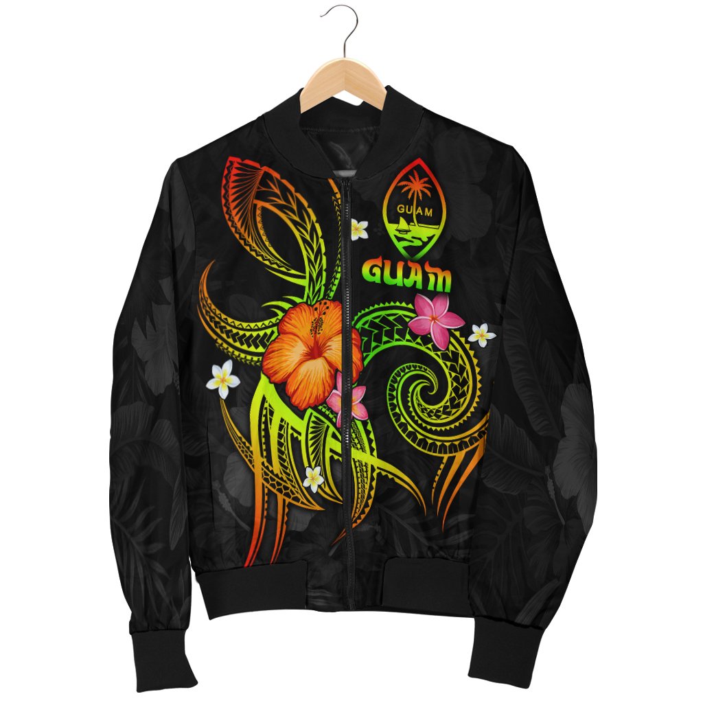 Guam Polynesian Men's Bomber Jacket - Legend of Guam (Reggae) - Polynesian Pride