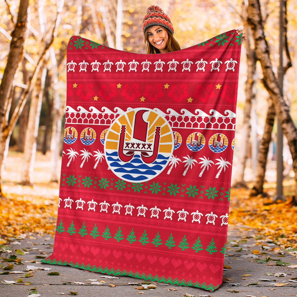 Tahiti Christmas Blanket - Ugly Christmas - LT12 - Polynesian Pride