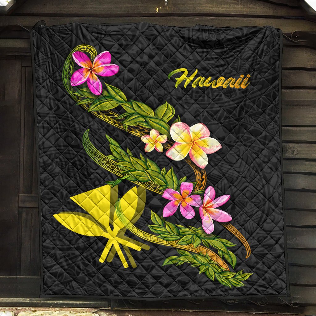 Hawaii Polynesian Quilt - Plumeria Tribal - Polynesian Pride