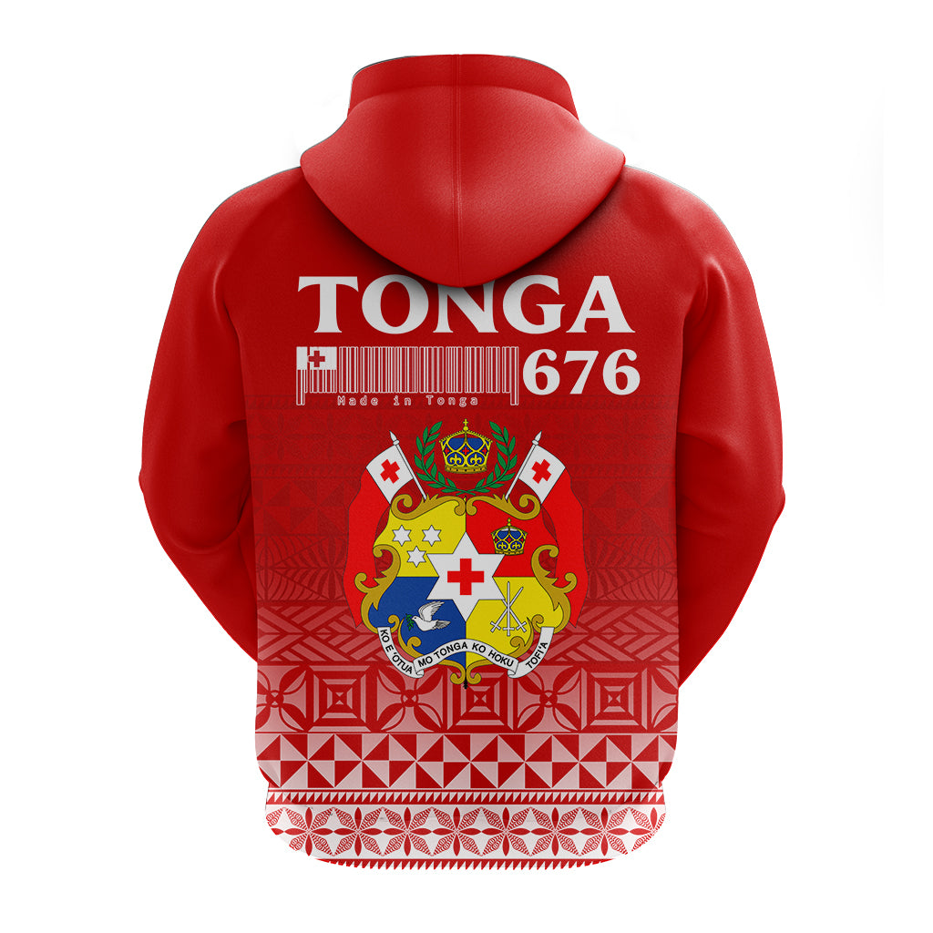 Tonga 676 Zip up Hoodie Tongan Pattern LT12 - Polynesian Pride