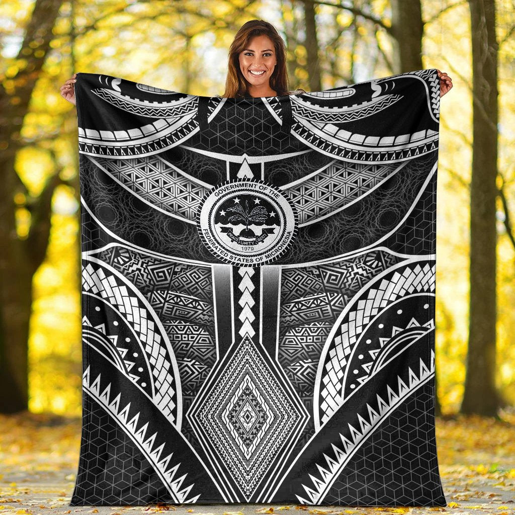 Polynesian FSM Premium Blanket - Poly Pattern With COA Federated States of Micronesia - Polynesian Pride
