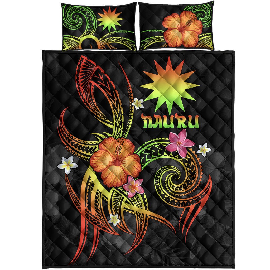 Nauru Polynesian Quilt Bed Set - Legend of Nauru (Reggae) - Polynesian Pride