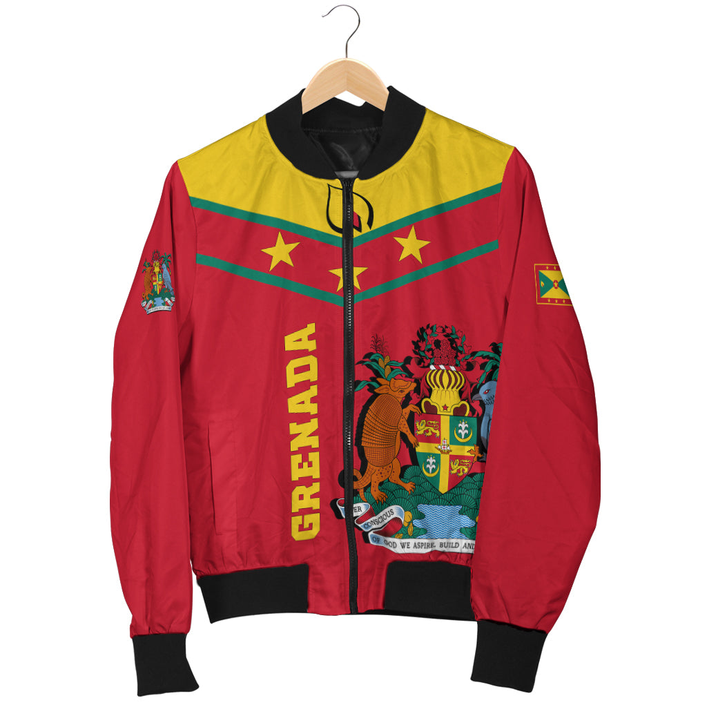 Grenada Bomber Jacket - Proud Grenadian - LT12 Bomber Jacket Red - Polynesian Pride