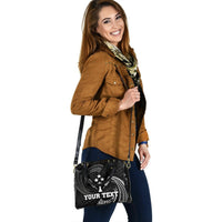 Kosrae Micronesia Custom Personalised Shoulder Handbag - White Tribal Wave - Polynesian Pride