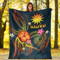 Nauru Polynesian Premium Blanket - Legend of Nauru (Blue) - Polynesian Pride