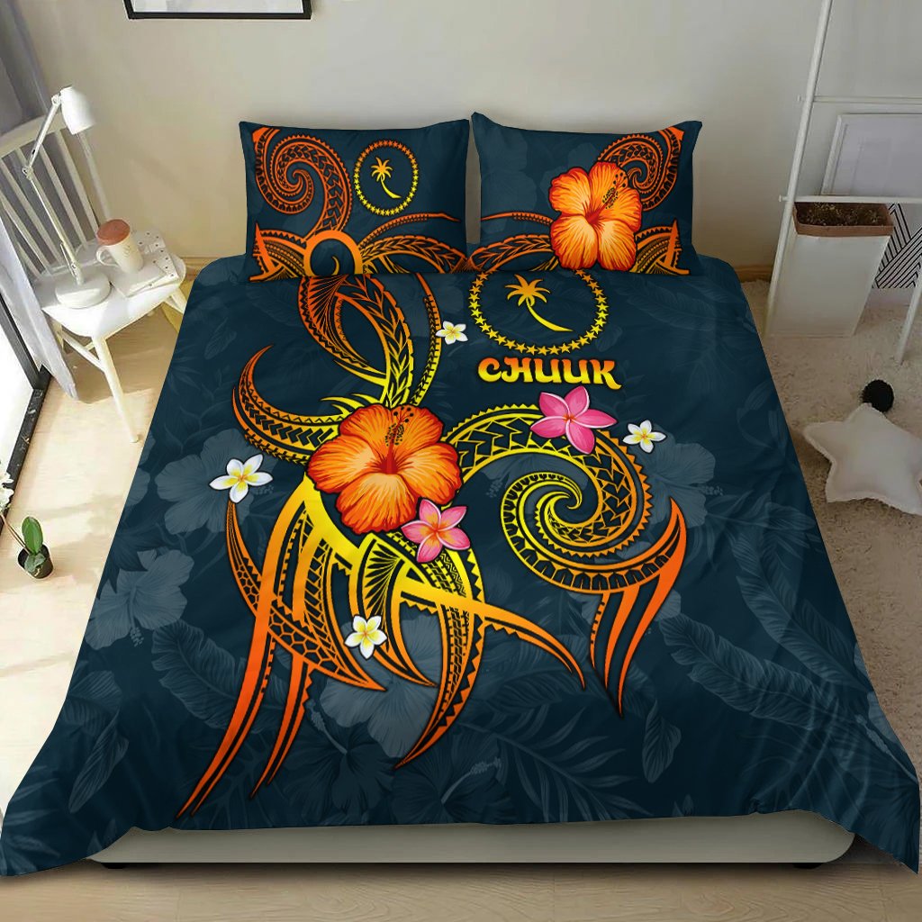 Chuuk Polynesian Bedding Set - Legend of Chuuk (Blue) - Polynesian Pride