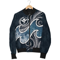 Polynesian Hawaii Men's Bomber Jacket - Ocean Style - Polynesian Pride
