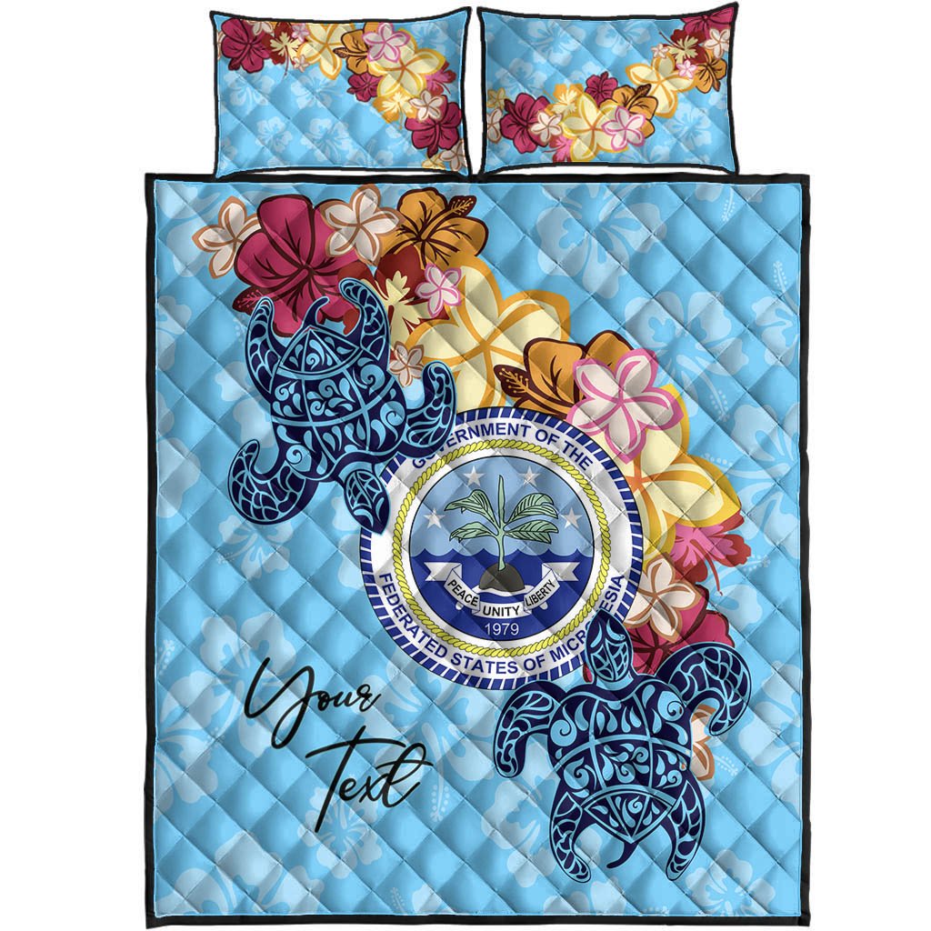 Federated States of Micronesia Custom Personalised Quilt Bed Set - Tropical Style - Polynesian Pride