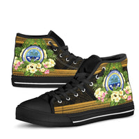 Federated States of Micronesia High Top Shoes - Polynesian Gold Patterns Collection - Polynesian Pride