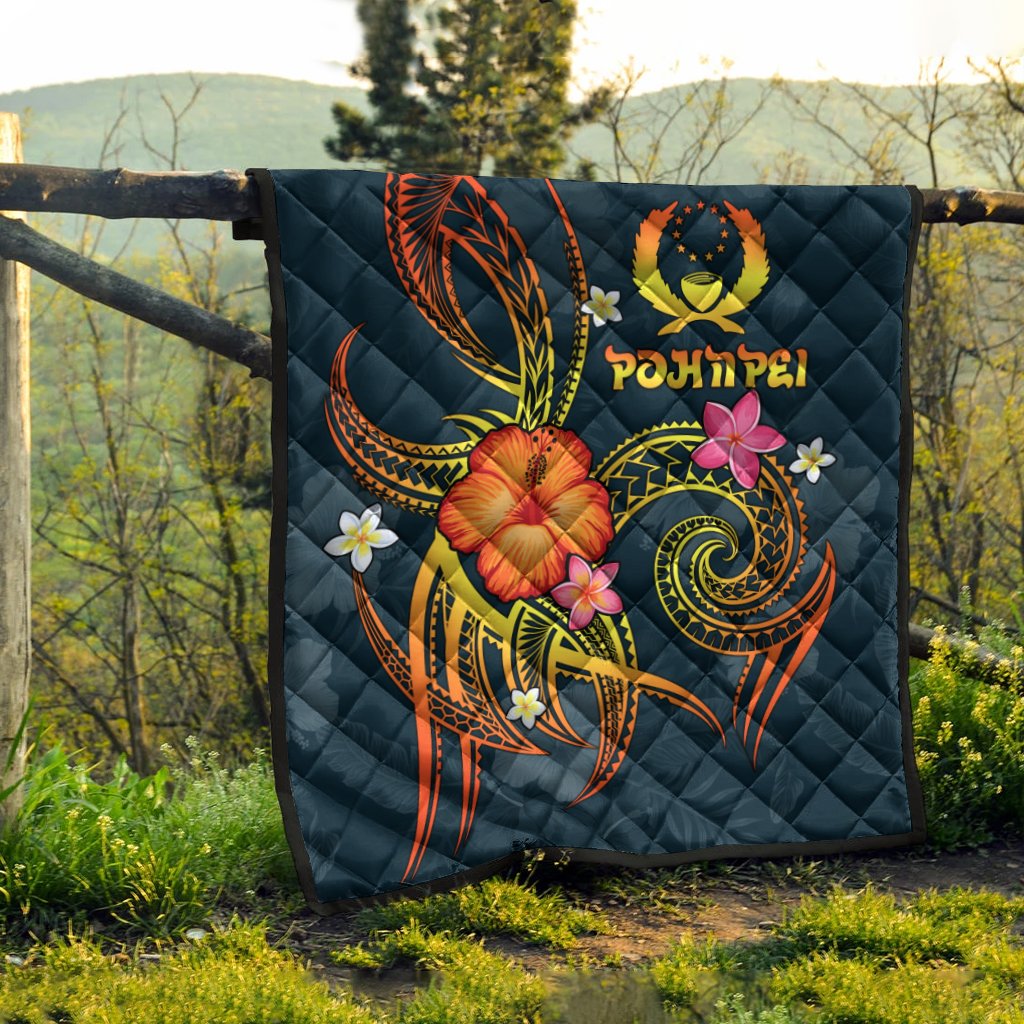 Pohnpei Polynesian Premium Quilt - Legend of Pohnpei (Blue) - Polynesian Pride