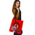 Vanuatu Polynesian Custom Personalised Tote Bag - Floral With Seal Red Tote Bag One Size Red - Polynesian Pride