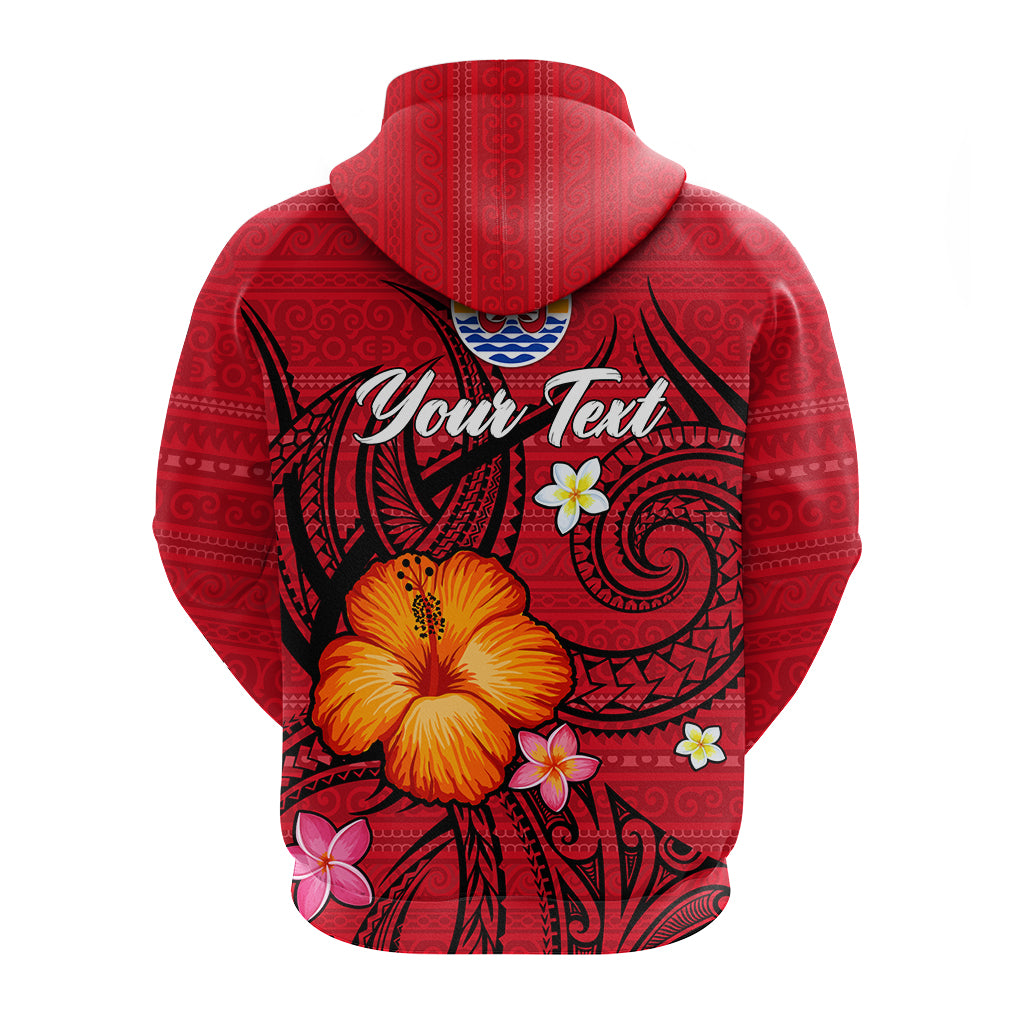 Custom Tahiti Maohi Hoodie Hibiscus With Tribal LT12 - Polynesian Pride