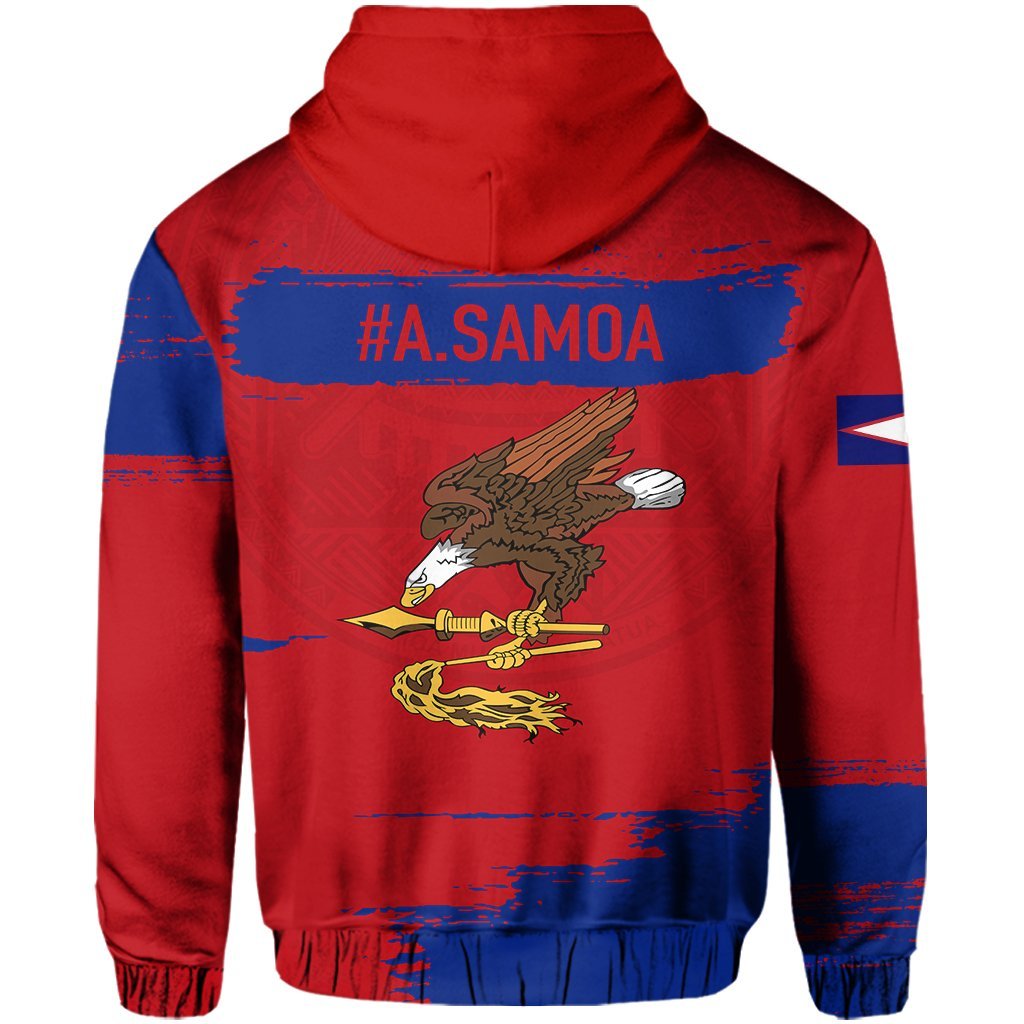 hawaiiZip Hoodie American Samoa Sport Ver - Polynesian Pride
