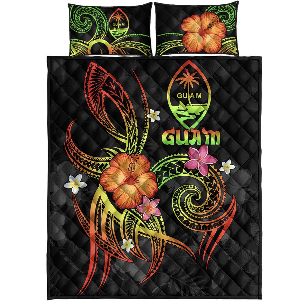 Guam Polynesian Quilt Bed Set - Legend of Guam (Reggae) - Polynesian Pride