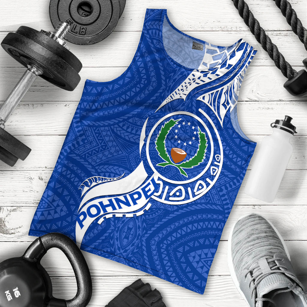 Pohnpei Men Tank Top - Micronesia Pride Blue - LT12 - Polynesian Pride