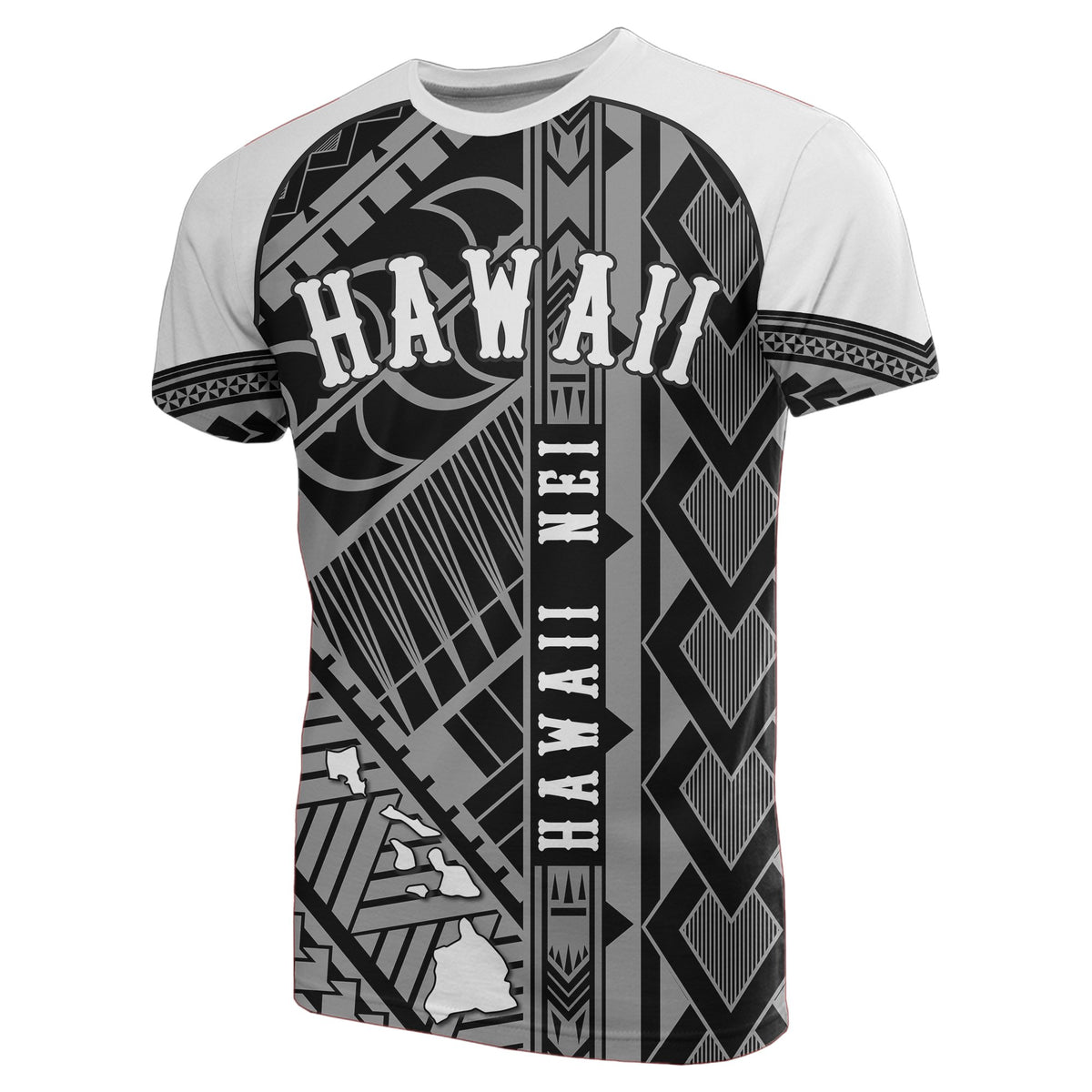 Hawaii Nei Polynesian T Shirt White - Polynesian Pride